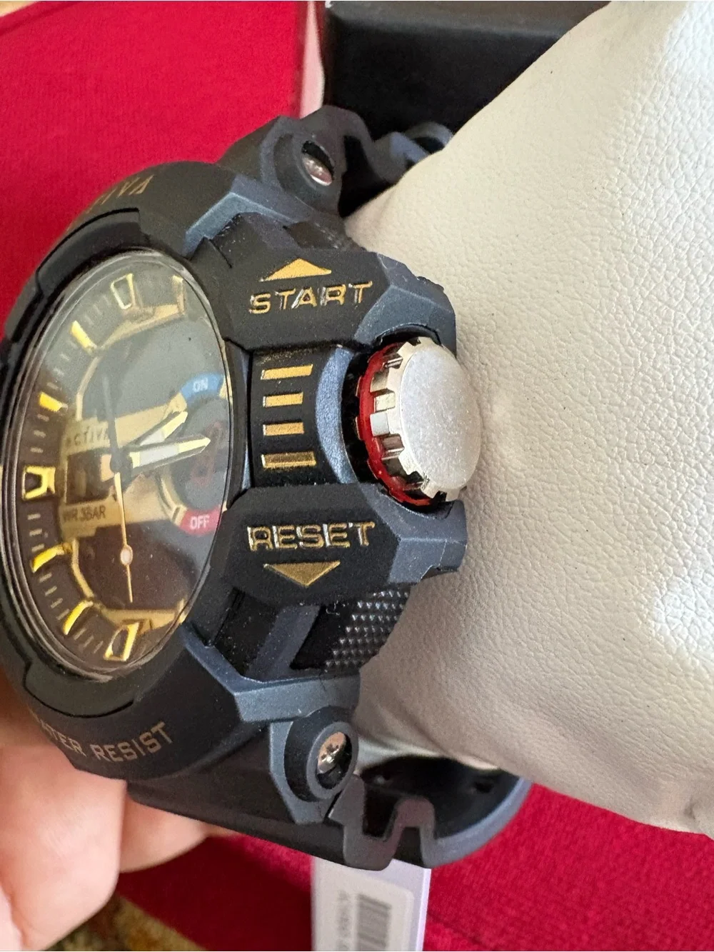 Activa Men's Black and Gold Sport Watch